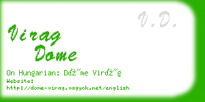 virag dome business card
